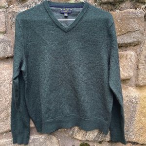 Club Room Green Merino Wool V Neck Sweater